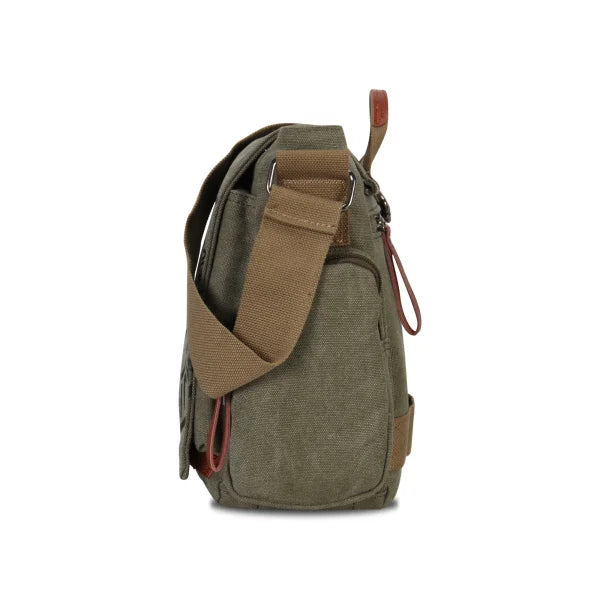 Men's Canvas Vintage Messenger Bag – Large Crossbody Shoulder & Hand Bag