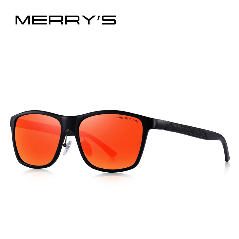 Merry's Men's HD Polarised Rectangle Sunglasses — Aluminium Frame
