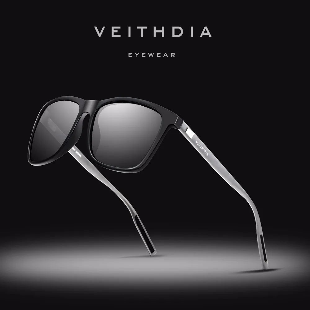 VEITHDIA Sunglasses Sports Outdoor Unisex Aluminum magnesium TR90 Polarized UV400 Lens Vintage Sun Glasses For Male/Female V6108