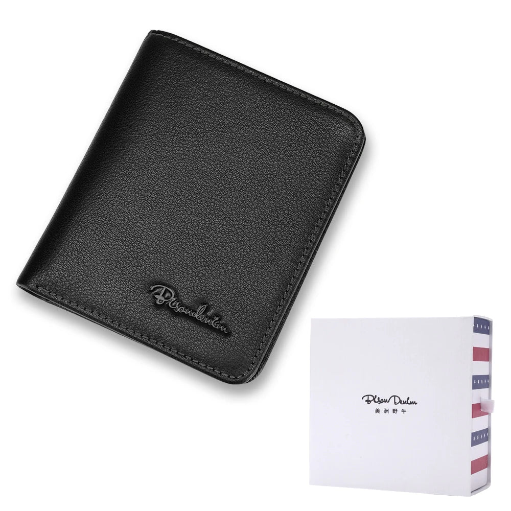 BISON DENIM Genuine Leather Bifold Wallet