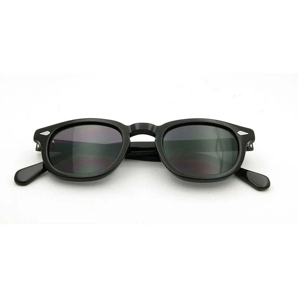 ESNBIE Acetate Sunglasses Men Round Vintage Rivet Shades Retro Small Sun Glasses Women Oval Brand Designer Goggle Oculos De Sol