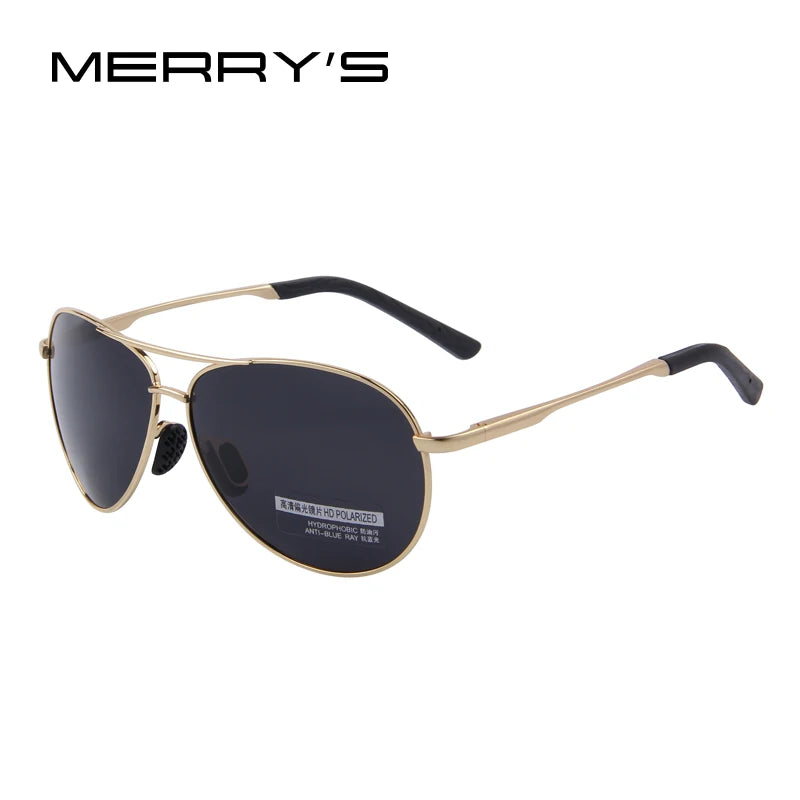 Merry's Men's Polarised Shield Sunglasses — Vintage-Inspired Alloy Frame