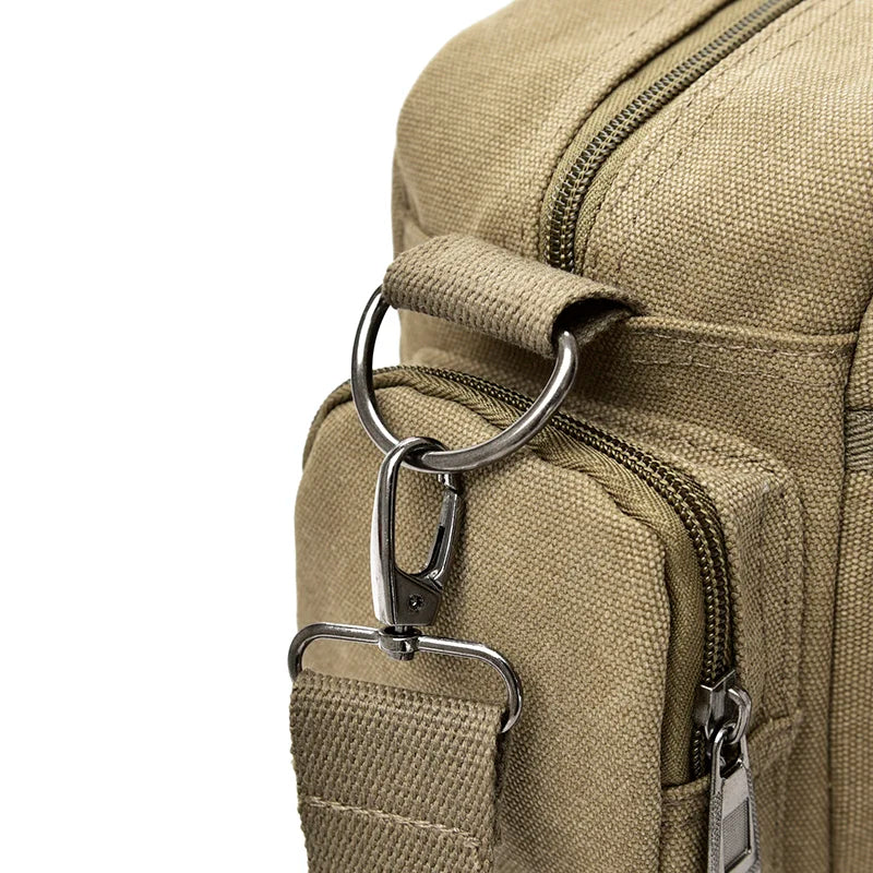 Men's Canvas Satchel Crossbody & Shoulder Bag – Large Capacity Messenger for Travel & Daily Use