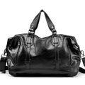 Men's PU Leather Large Travel Duffel Bag – Shoulder, Tote & Messenger Bag