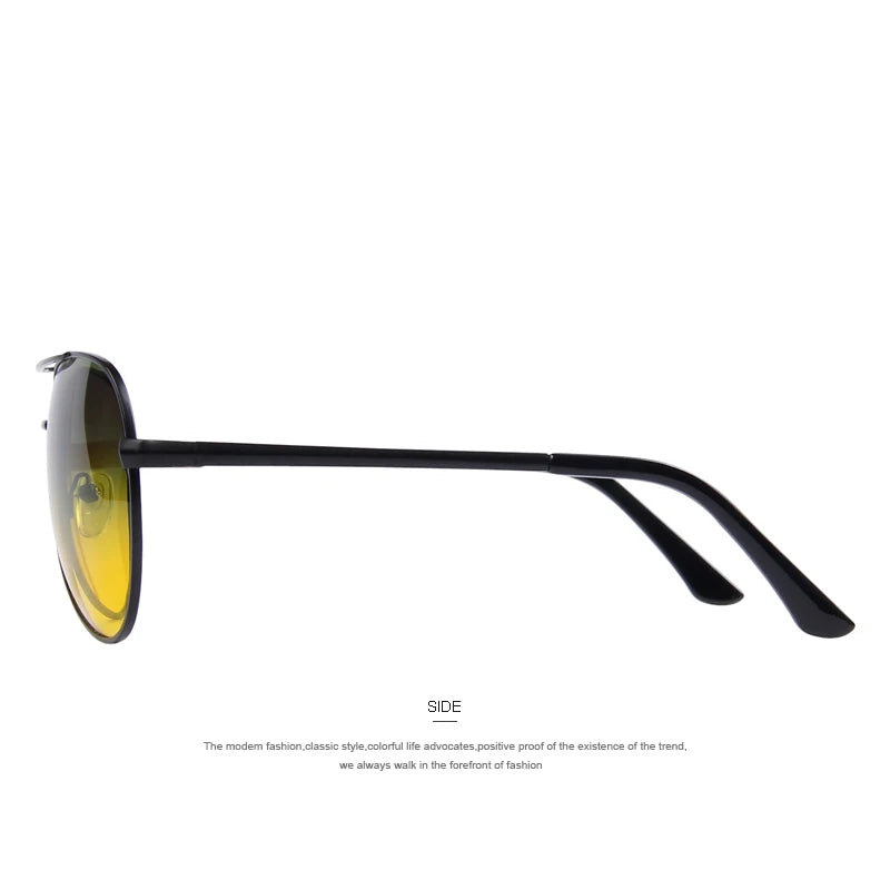 Merry's Men's Polarised Pilot Sunglasses — Day & Night Vision