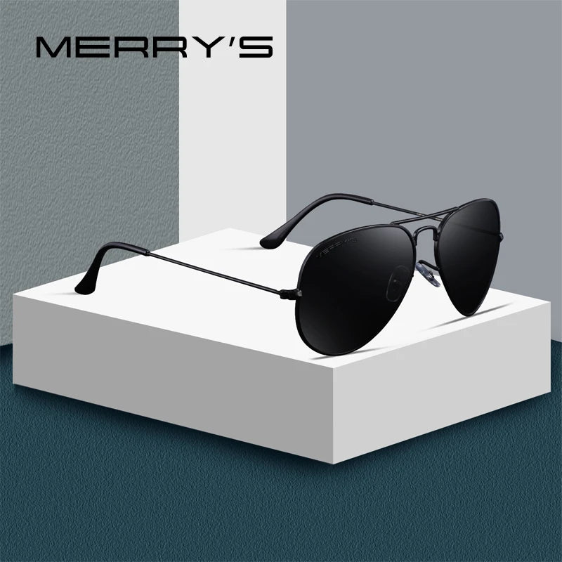 Merry's Classic Pilot Polarised Sunglasses — Unisex
