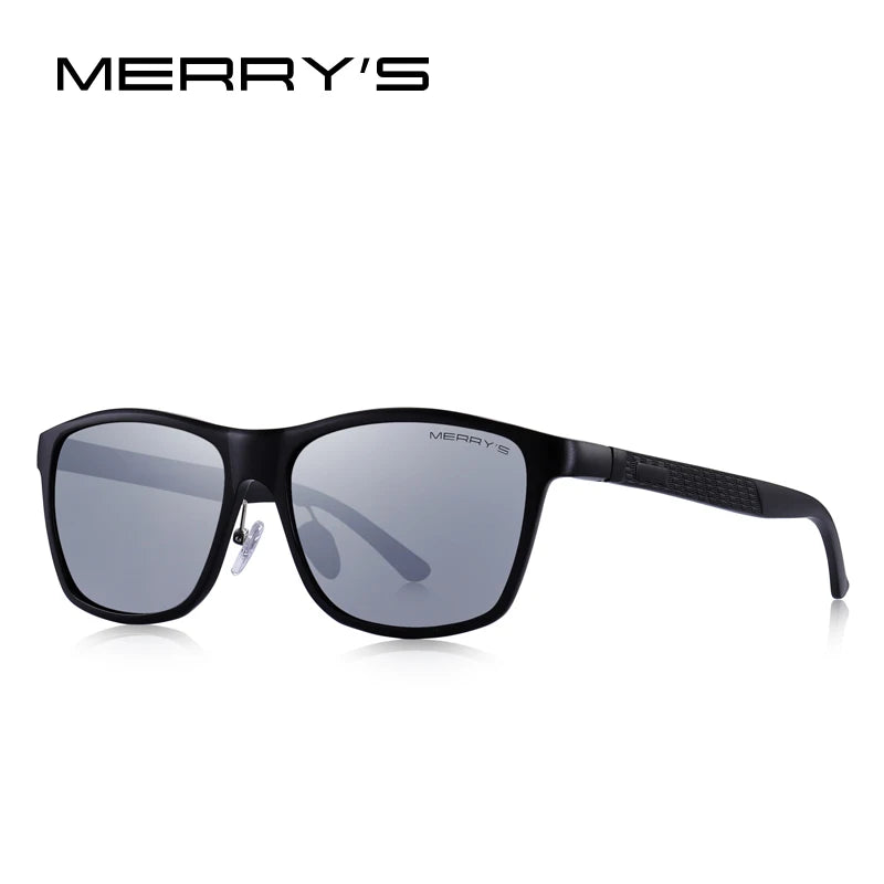 Merry's Men's HD Polarised Rectangle Sunglasses — Aluminium Frame