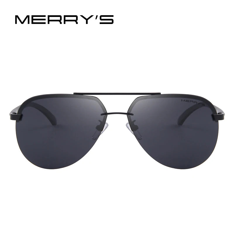 Merry's Men's Polarised Rimless Sunglasses — Aluminium Alloy Frame