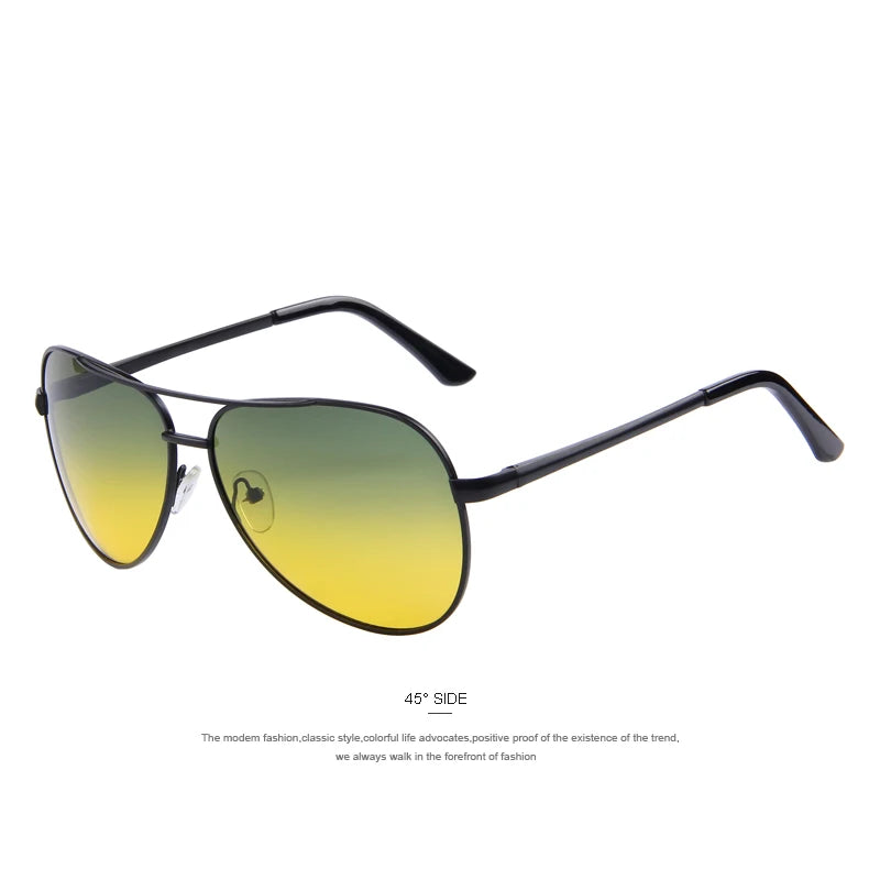 Merry's Men's Polarised Pilot Sunglasses — Day & Night Vision