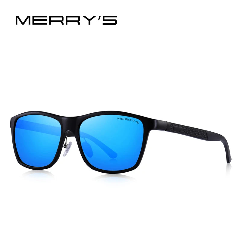 Merry's Men's HD Polarised Rectangle Sunglasses — Aluminium Frame