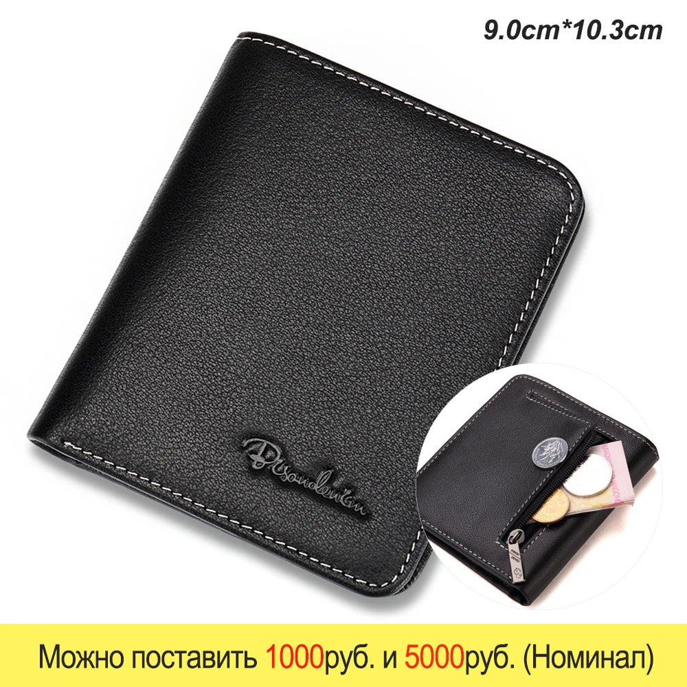 BISON DENIM Genuine Leather Bifold Wallet