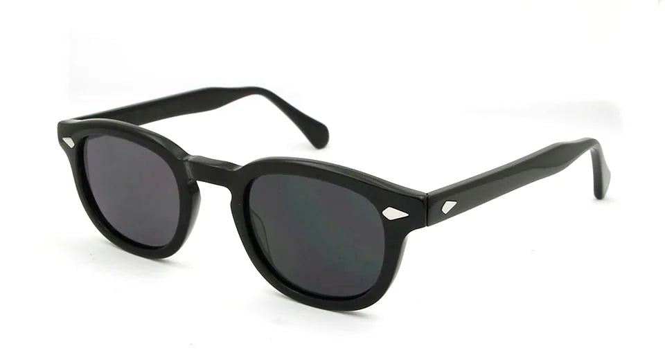 ESNBIE Acetate Sunglasses Men Round Vintage Rivet Shades Retro Small Sun Glasses Women Oval Brand Designer Goggle Oculos De Sol
