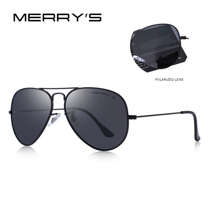 Merry's Classic Pilot Polarised Sunglasses — Unisex