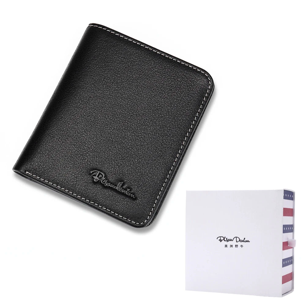 BISON DENIM Genuine Leather Bifold Wallet