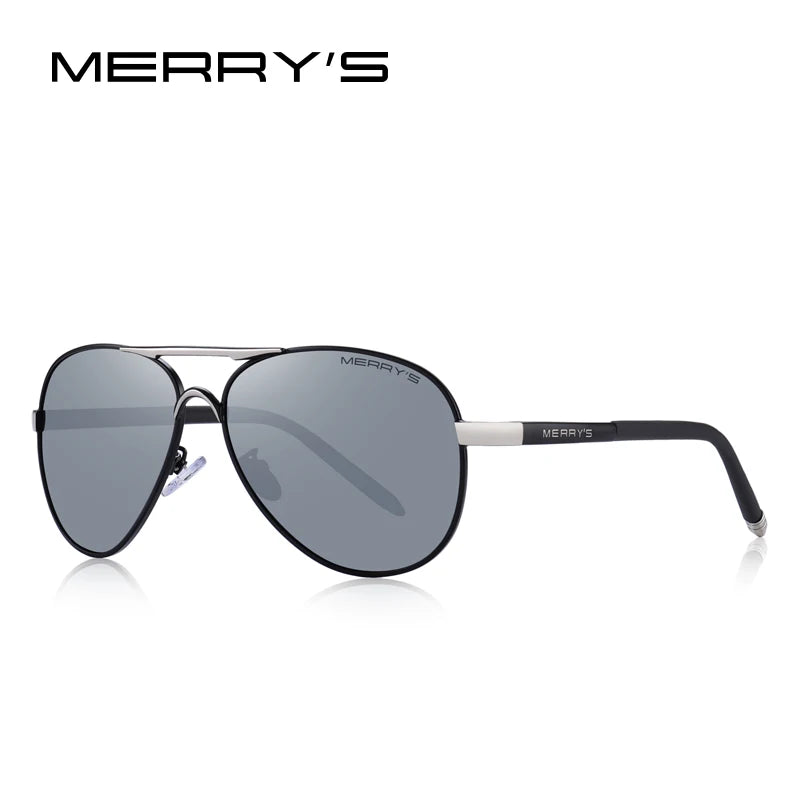 Merry's Men's HD Polarised Pilot Sunglasses — Aluminium Frame