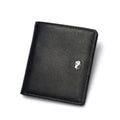 BISON DENIM RFID Blocking Leather Wallet with Coin Pocket