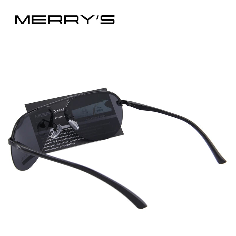 Merry's Men's Polarised Rimless Sunglasses — Aluminium Alloy Frame