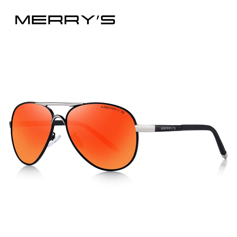 Merry's Men's HD Polarised Pilot Sunglasses — Aluminium Frame