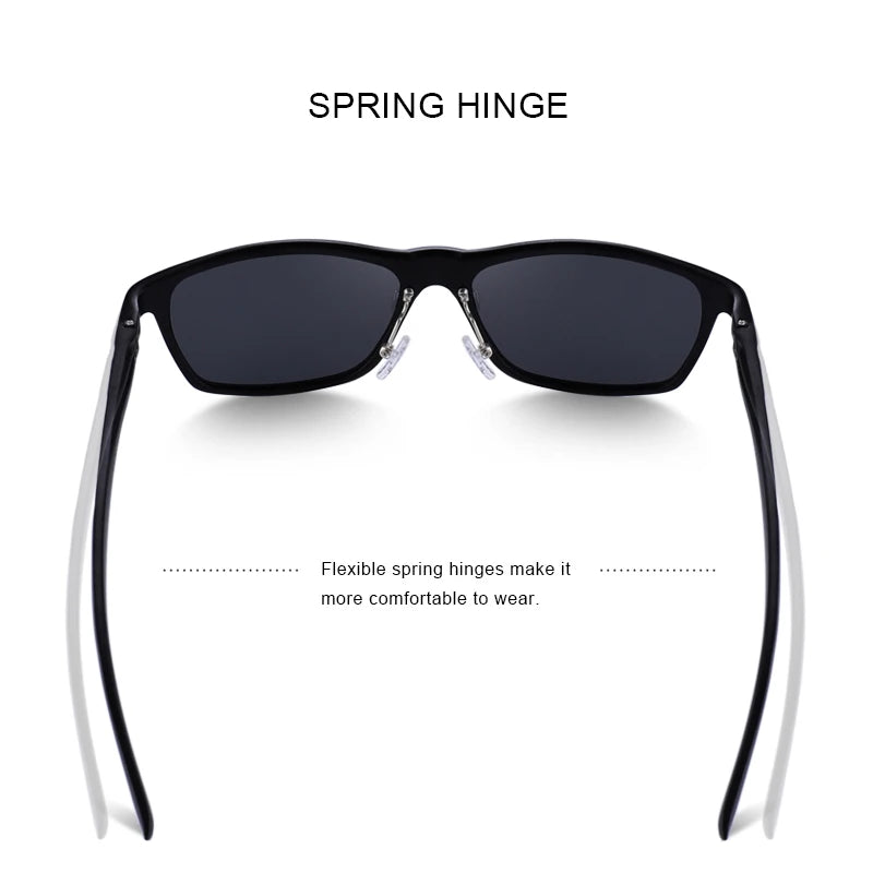 Merry's Men's HD Polarised Rectangle Sunglasses — Aluminium Frame