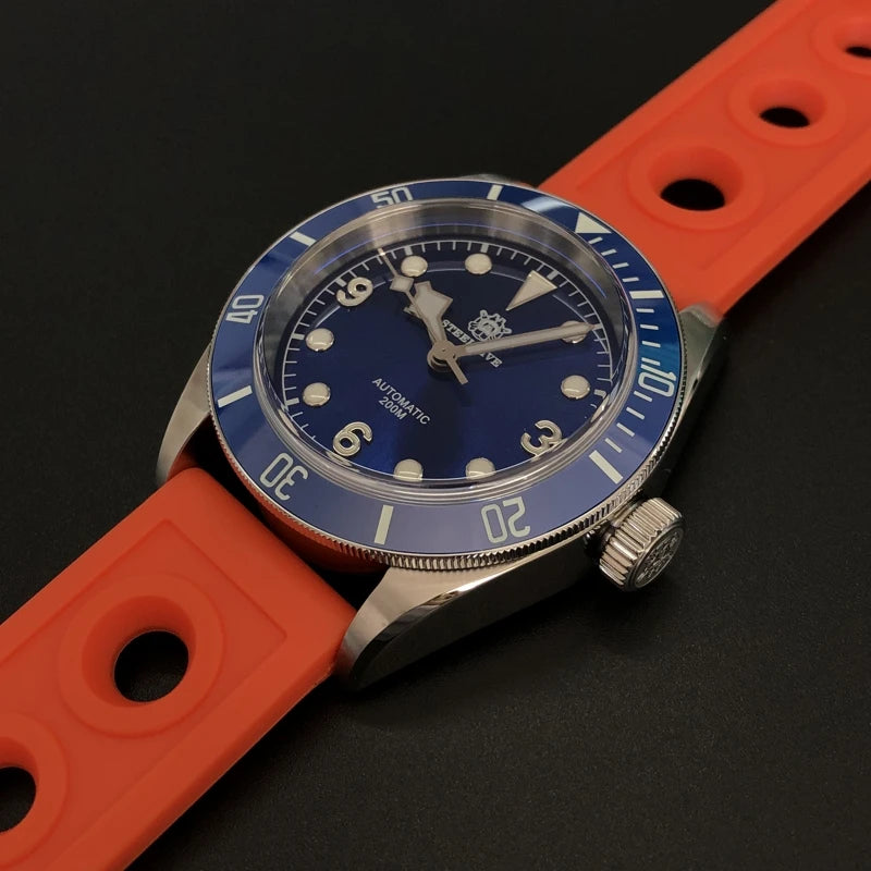 STEELDIVE Men Automatic Watch 41.1mm Diver Mechanical Wristwatch 20ATM Waterproof BGW-9 Luminous Ceramic Bezel NH35