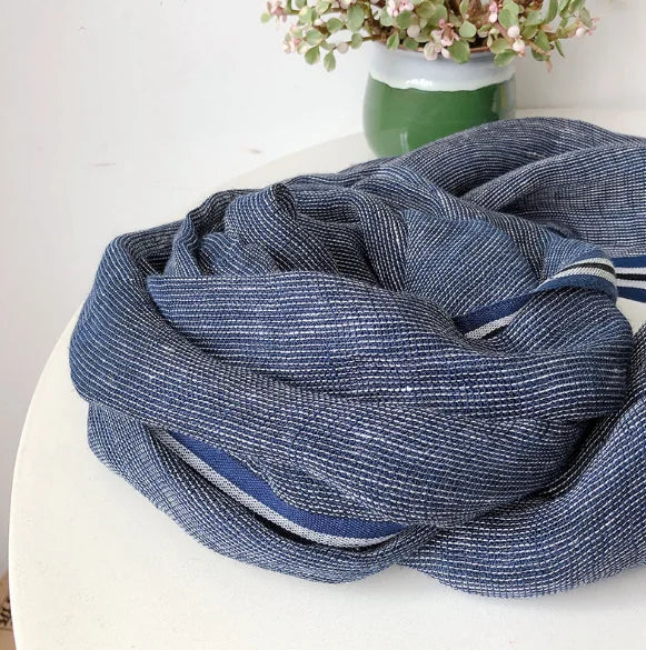 Men's 100% Linen Scarf | Lightweight Shawl & Wrap