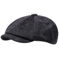 Men's Herringbone Tweed Flat Cap – Wool Blend