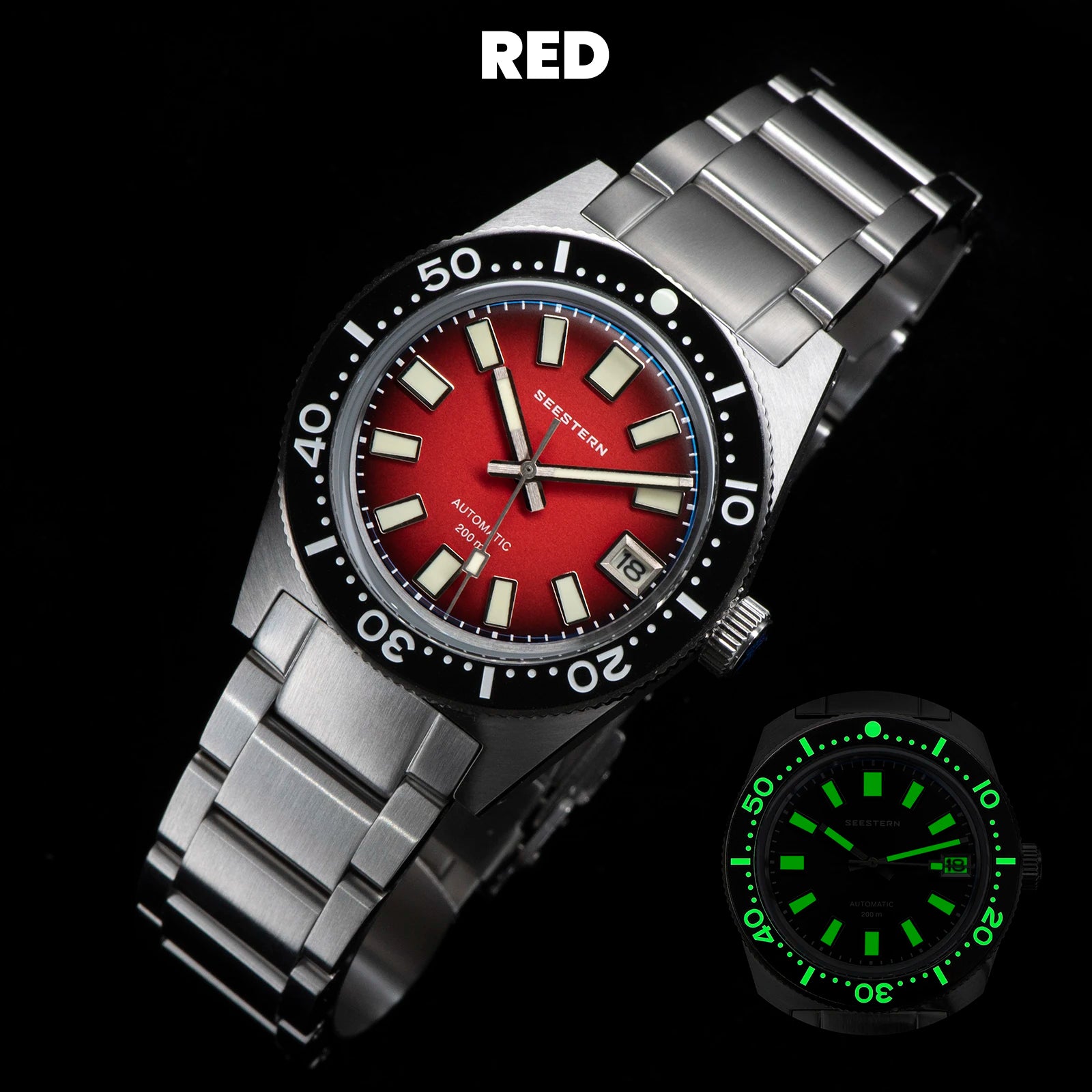 Seestern 62MAS V3 Automatic Dive Watch – NH35A, Domed Sapphire, 37mm, 200m Water Resistant