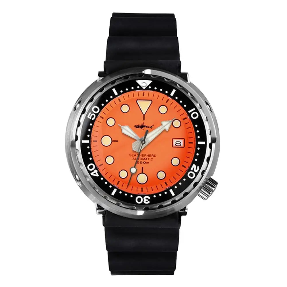 HEIMDALLR Men Automatic Watch 47mm Tuna Mechanical Wristwatch Diver 20ATM Waterproof Luminous Sapphire Mirror Ceramic Bezel NH35