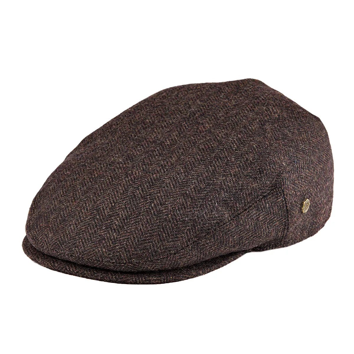 VOBOOM Wool Tweed Herringbone Flat Cap – Newsboy & Ivy Hat for Men & Women