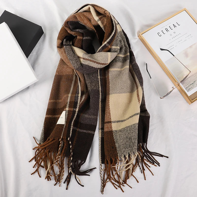 Plaid Long Scarf