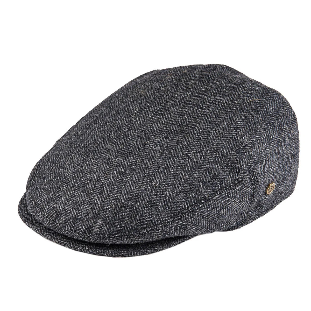 VOBOOM Wool Tweed Herringbone Flat Cap – Newsboy & Ivy Hat for Men & Women