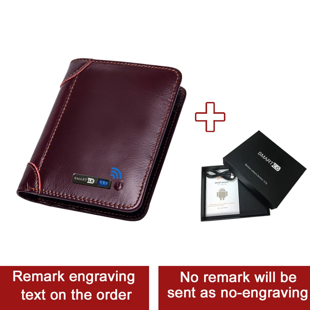 Smart Tracker Genuine Leather Bifold Wallet