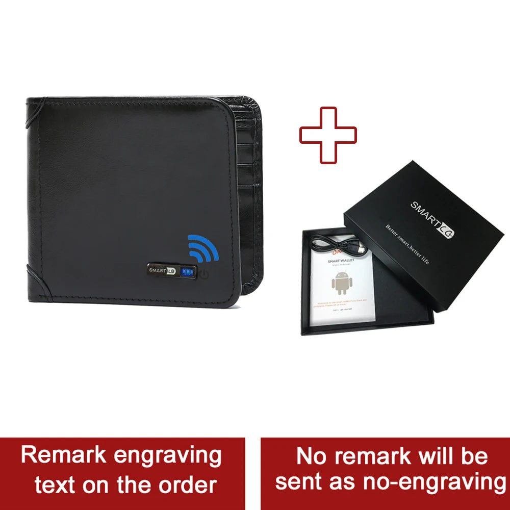 Smart Tracker Genuine Leather Bifold Wallet