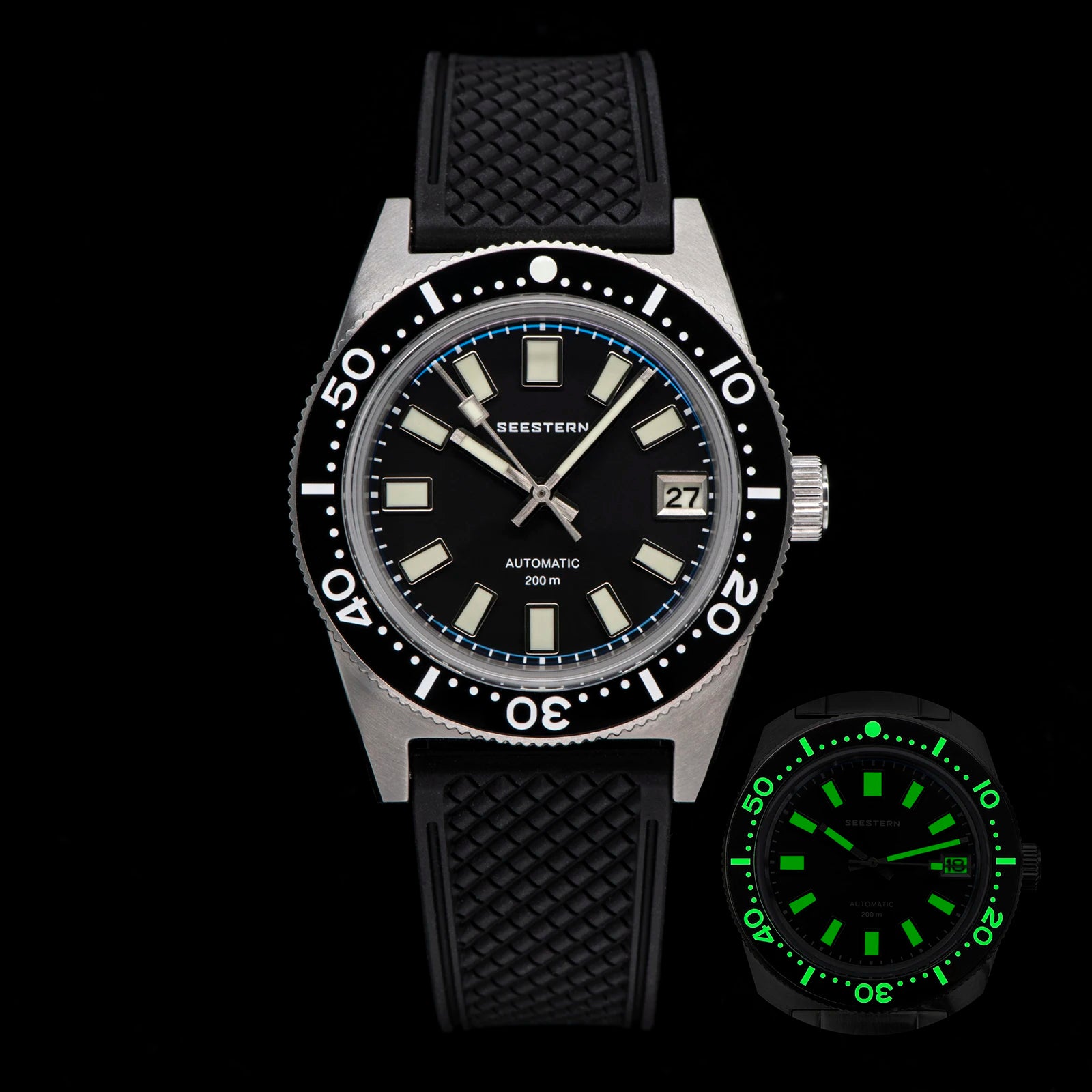 Seestern 62MAS V3 Automatic Dive Watch – NH35A, Domed Sapphire, 37mm, 200m Water Resistant