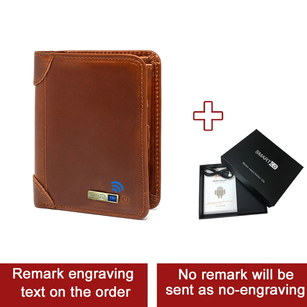Smart Tracker Genuine Leather Bifold Wallet