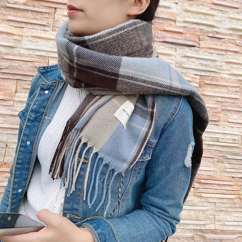 Plaid Long Scarf