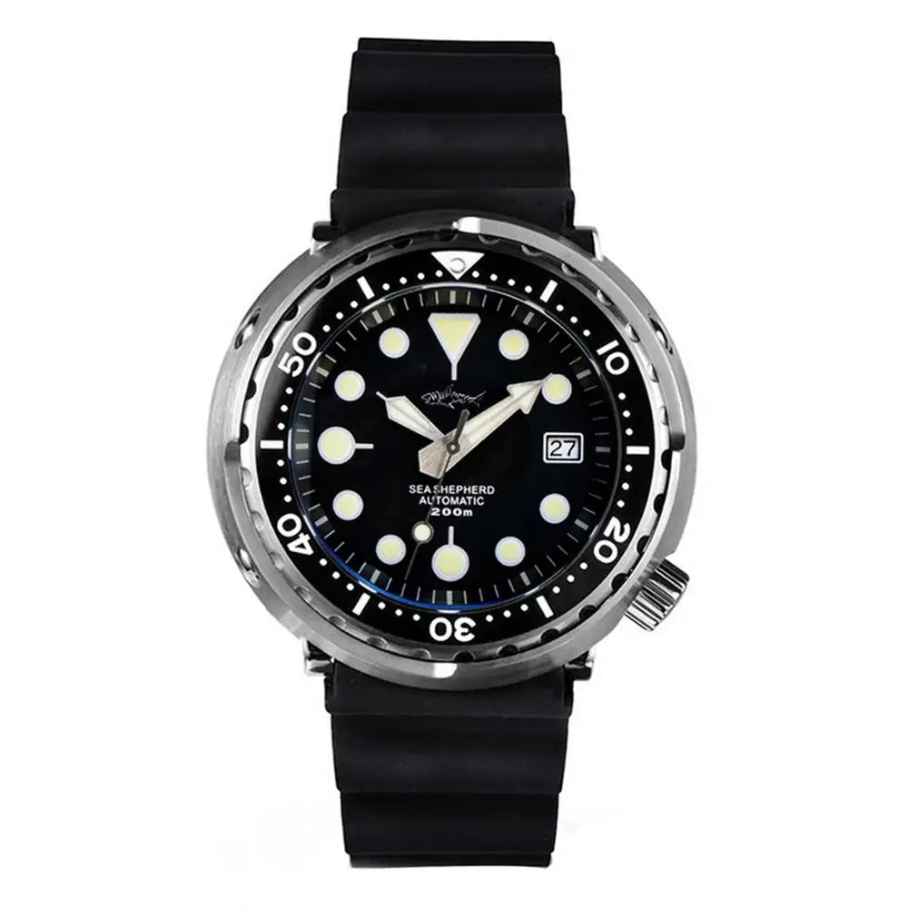 HEIMDALLR Men Automatic Watch 47mm Tuna Mechanical Wristwatch Diver 20ATM Waterproof Luminous Sapphire Mirror Ceramic Bezel NH35