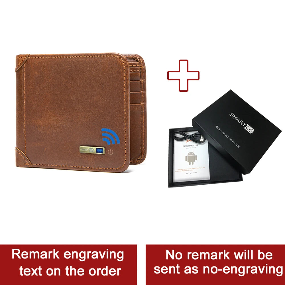 Smart Tracker Genuine Leather Bifold Wallet