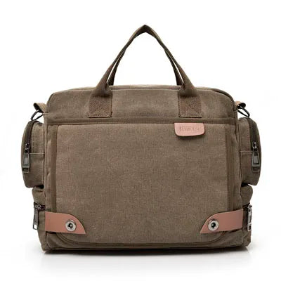 Men's Canvas Satchel Crossbody & Shoulder Bag – Large Capacity Messenger for Travel & Daily Use