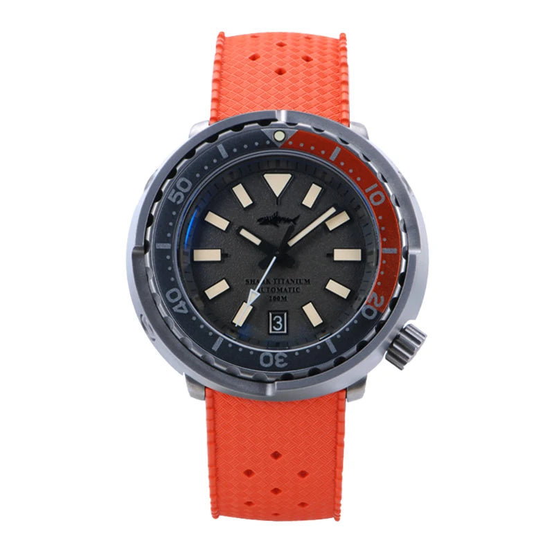 HEIMDALLR Men Automatic Watch 44mm Tuna Mechanical Wristwatch Titanium Case Luminous Diver 20Bar Waterproof Sapphire Sport NH35
