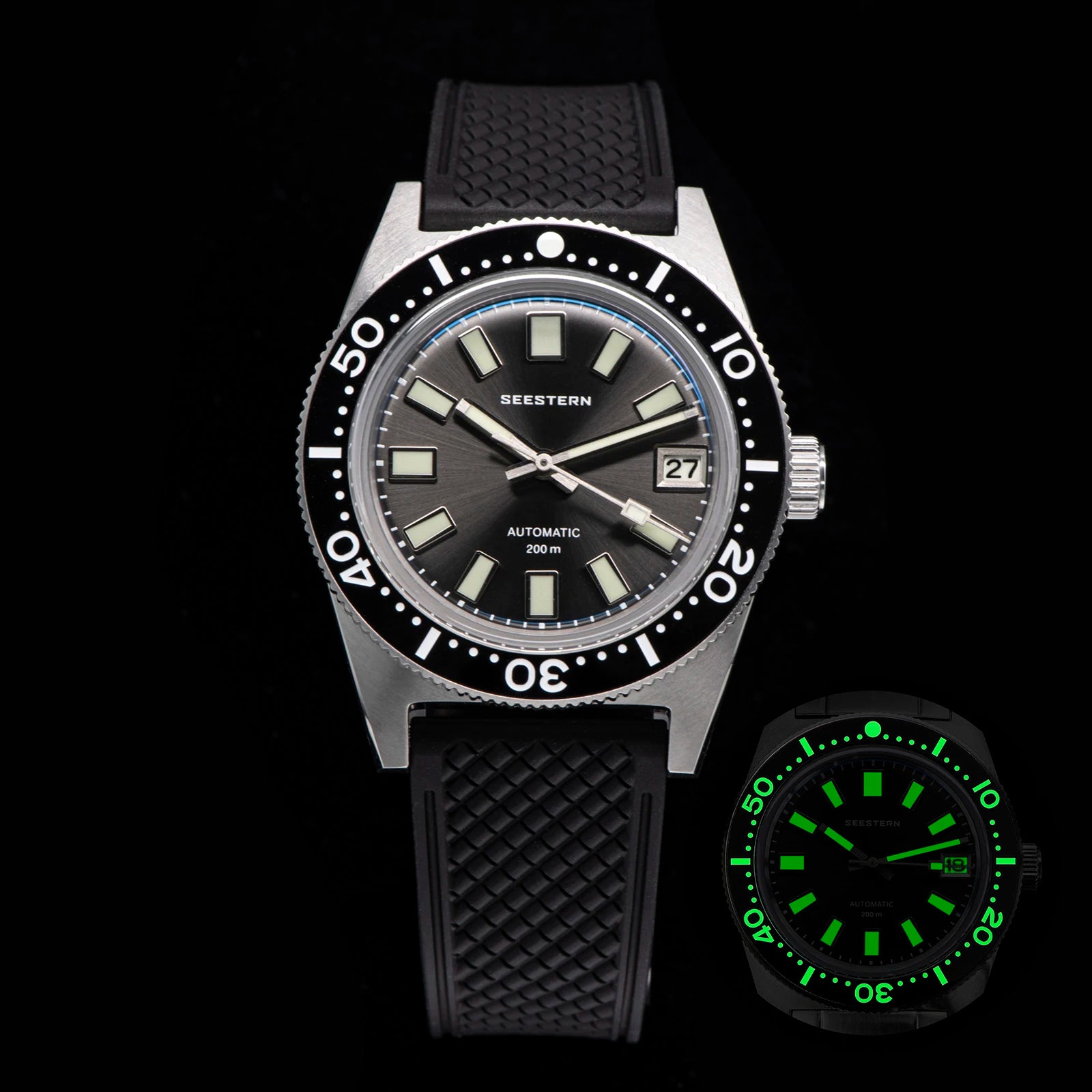 Seestern 62MAS V3 Automatic Dive Watch – NH35A, Domed Sapphire, 37mm, 200m Water Resistant