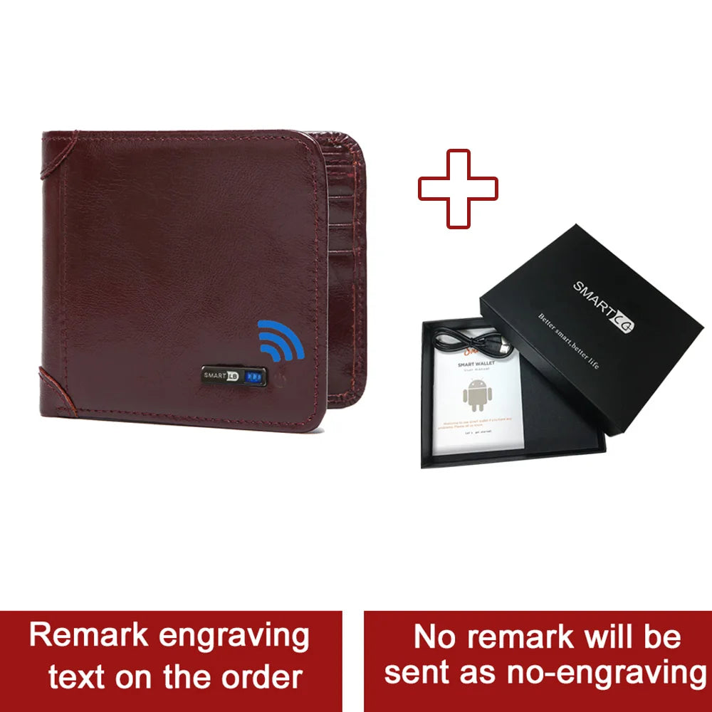 Smart Tracker Genuine Leather Bifold Wallet