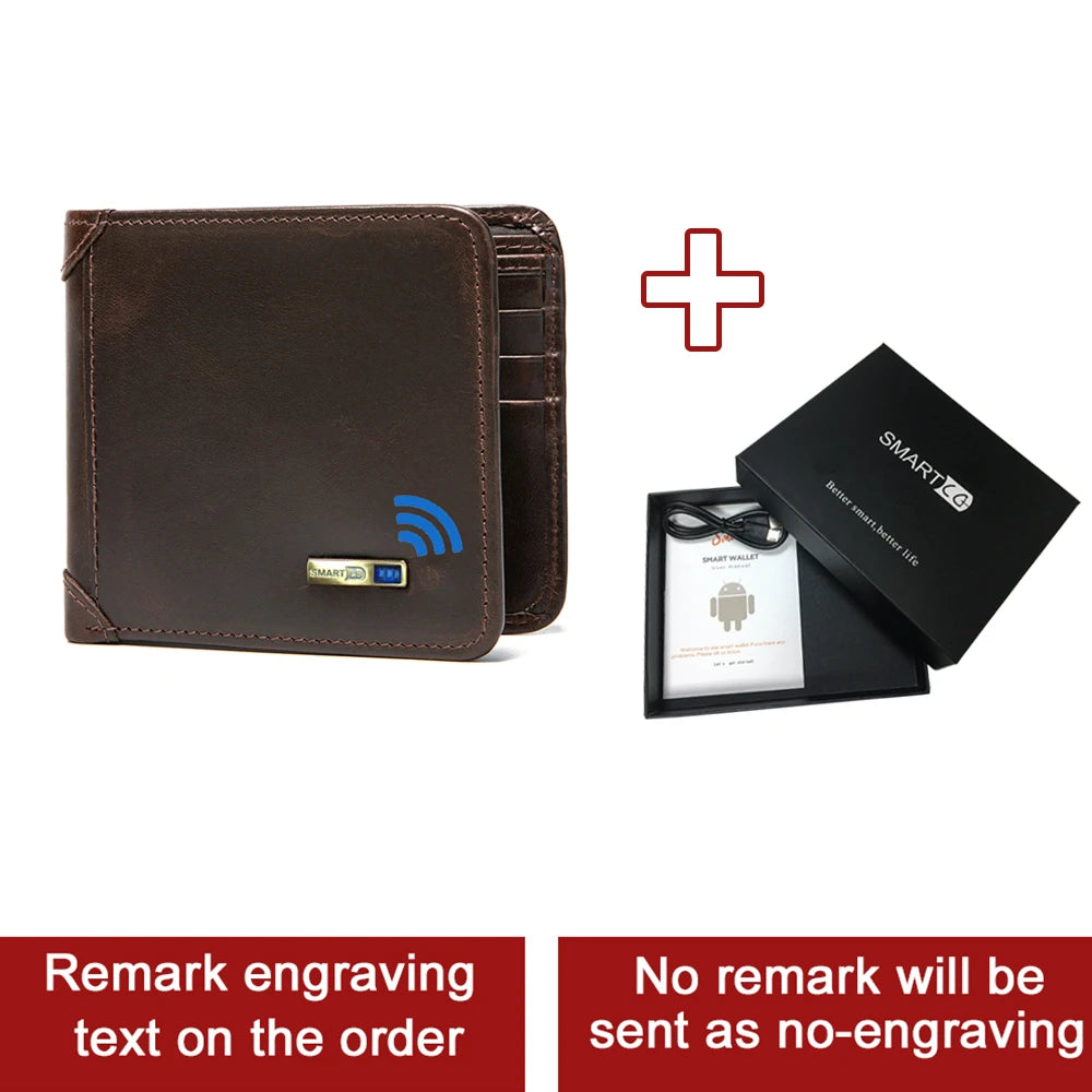 Smart Tracker Genuine Leather Bifold Wallet