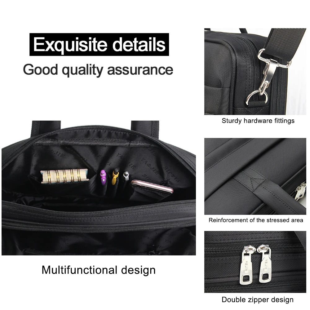 Men's Canvas Briefcase | Large Capacity Laptop Bag in 14", 15.6" & 17"