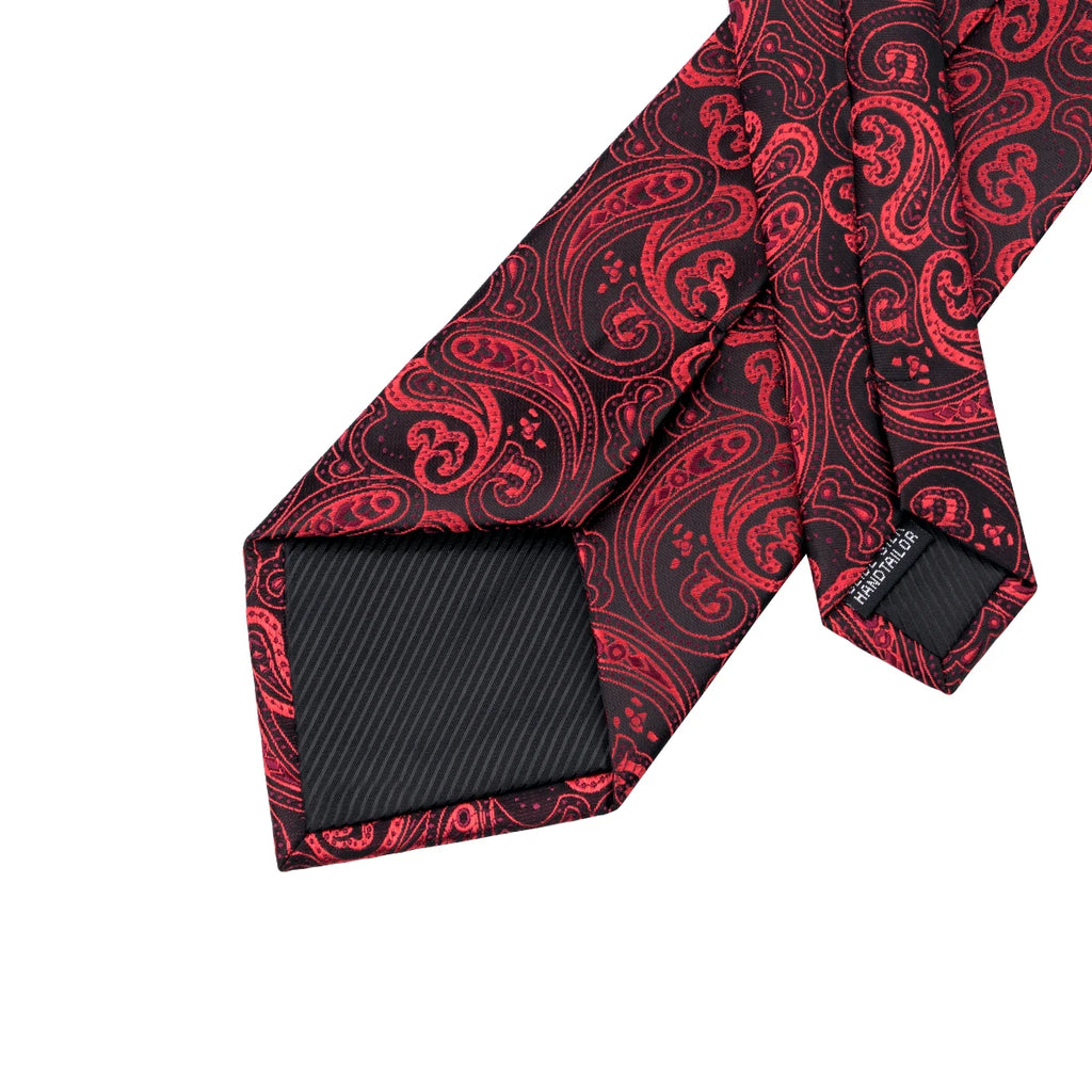 Hi-Tie Men's 100% Silk Paisley Necktie – 8.5cm | 15 Colours
