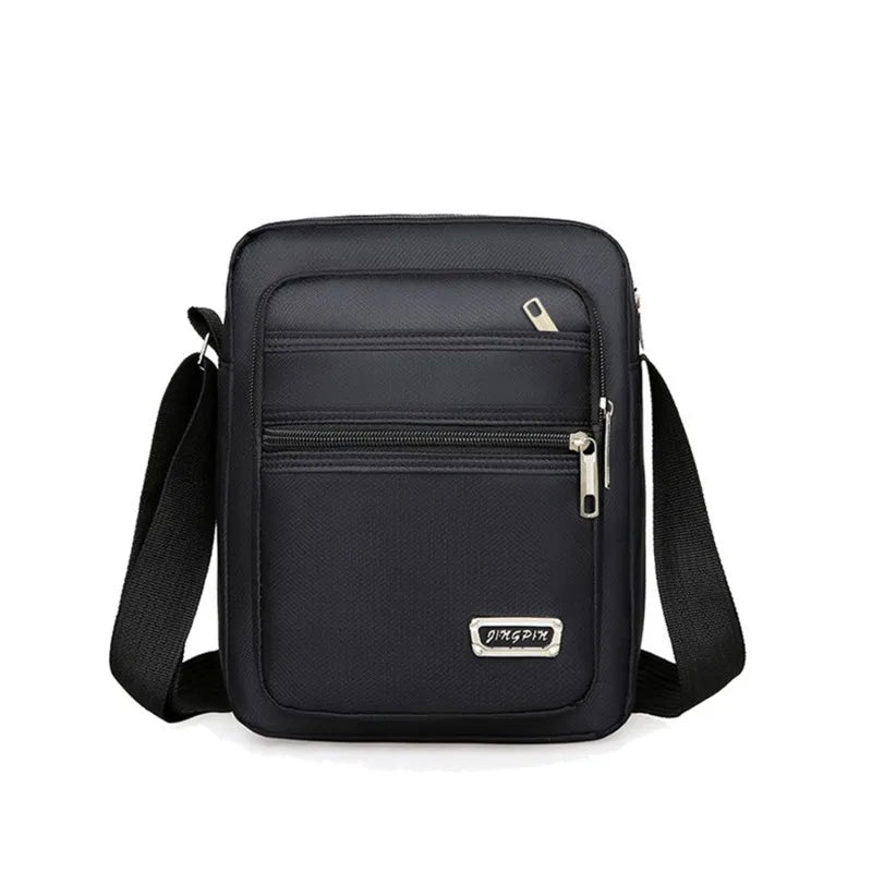 Men's Waterproof Nylon Bucket Crossbody Bag – Multi-Layer Shoulder & Business Bag