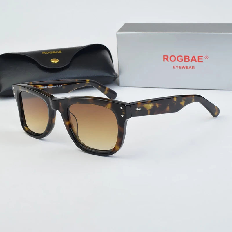 ROGBAE 0502 Oval Acetate Sunglasses