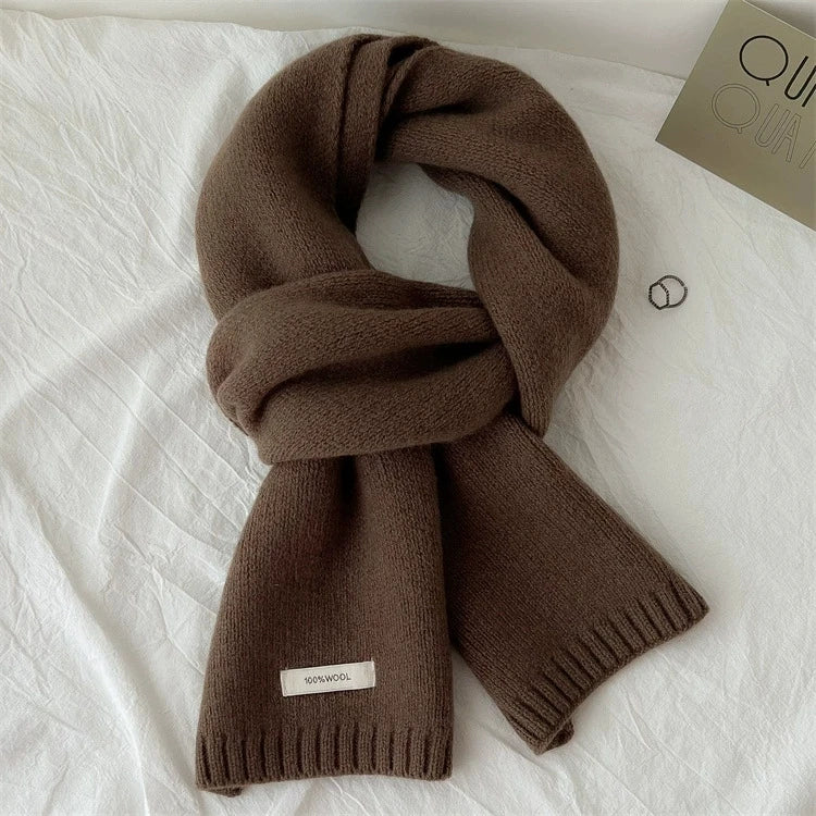 Wool Knit Long Scarf