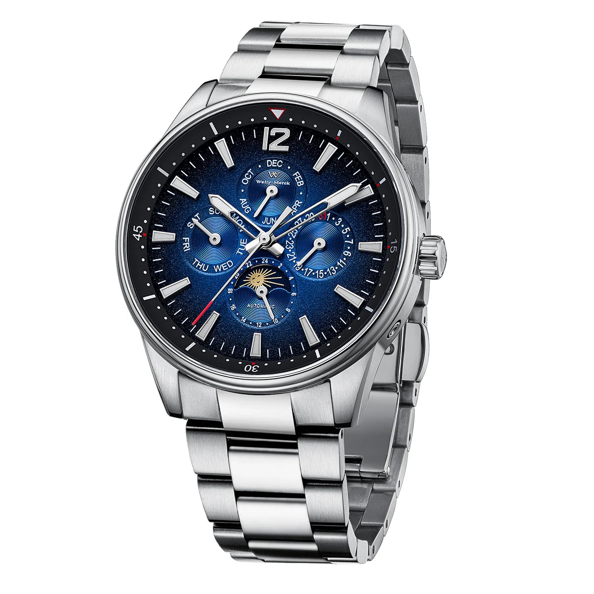 Welly Merck WM160M Automatic Dress Watch – California Dial, Sapphire Crystal, Stainless Steel