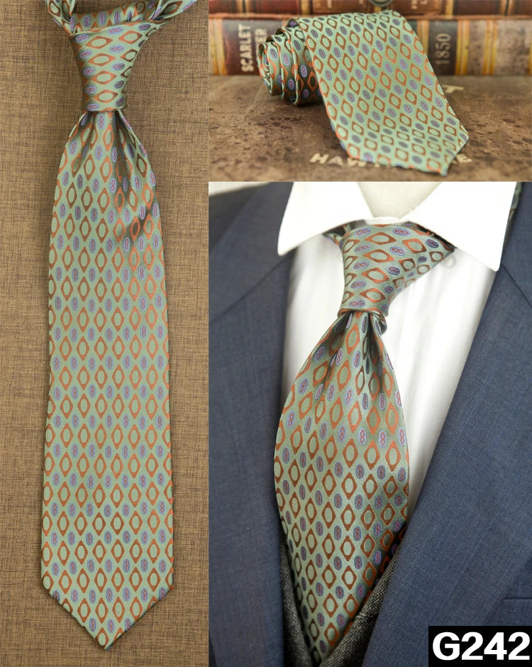 100% Silk Men's Necktie – Multi-Pattern Collection